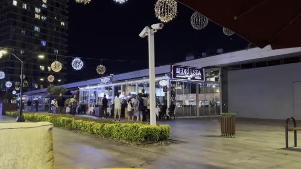 Nattutsikt Över Centrum Istanbul Turkiet Bredvid Yenibosna Star City — Stockvideo