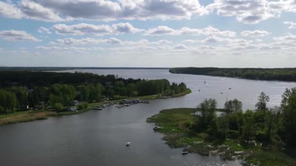 Aerial View Zegrze Reservoir Poland — Vídeo de Stock