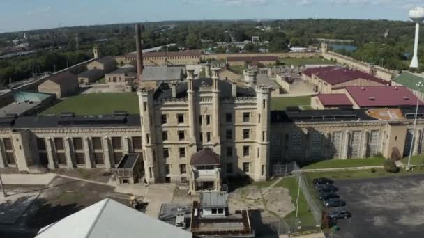 Beautiful View Old Joliet Prison Daylight — Vídeos de Stock
