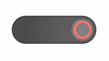 Beyaz arkaplanda izole edilmiş ve düğme ışığının renklerini değiştiren bir anahtar simgesi