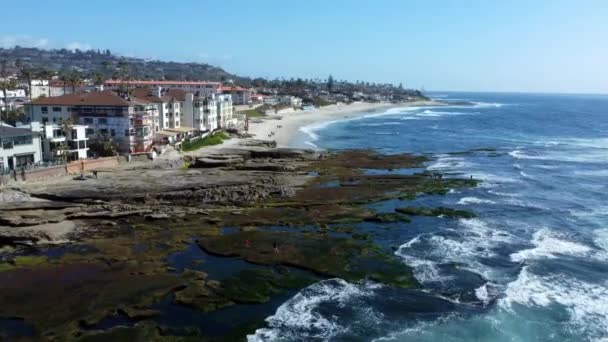 Eine Luftaufnahme Jolla San Diego Kalifornien Während Des Tages — Stockvideo