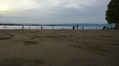 this is the atmosphere before the weekend on the coast of Batu Karas when the weather is sunny