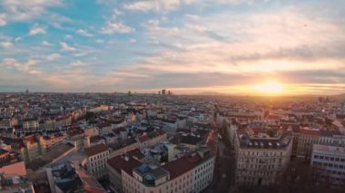 A mesmerizing shot from a rooftop of the city of Vienna in Austria