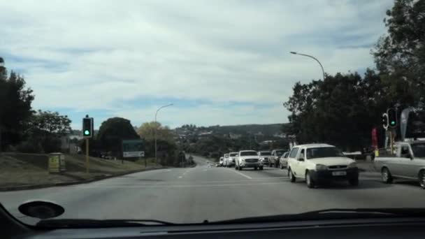 Footage Car Motion Main Avenue Knysna South Africa — Stock video