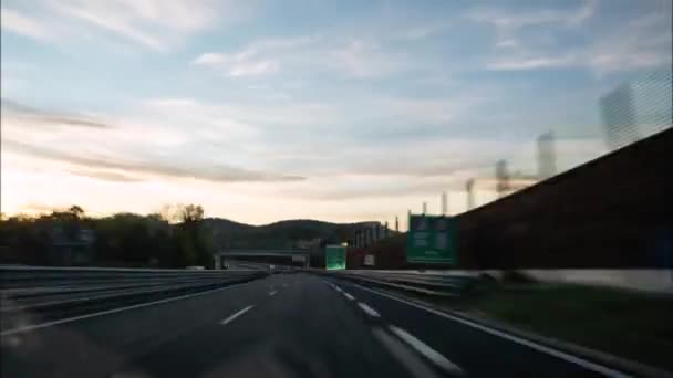 Timelapse Driving Italy Sunset — Vídeo de Stock