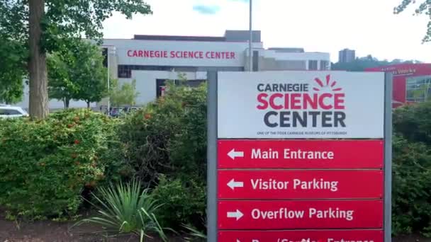 Carnegie Bilim Merkezi Pittsburgh Pennsylvania Abd Deki Çocuk Müzesi Binası — Stok video
