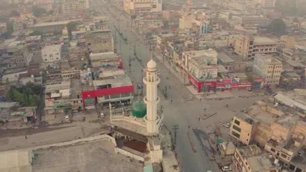 パキスタンのRawalpindi市のモスクの空中映像 — ストック動画