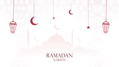A looping animation of Islamic element background - Ramadan concept