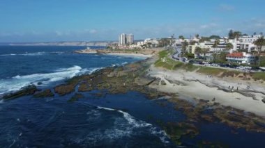 Gün boyunca La Jolla, San Diego, California 'da bir hava görüntüsü.
