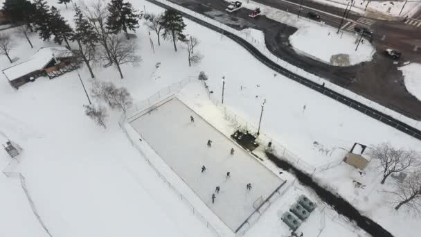 Ice Game Centennial Park — Stock video