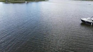 An aerial view of the Zegrze Reservoir in Poland