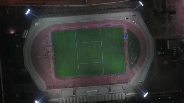 Aerial View Football Field Game — Vídeo de Stock