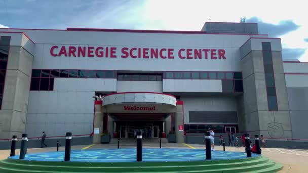 Carnegie Science Center Edifício Museu Infantil Pittsburgh Pensilvânia Estados Unidos — Vídeo de Stock