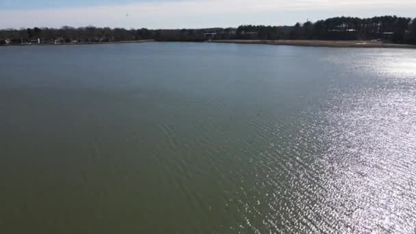 Beautiful Aerial Shot Calm Lake — Stockvideo