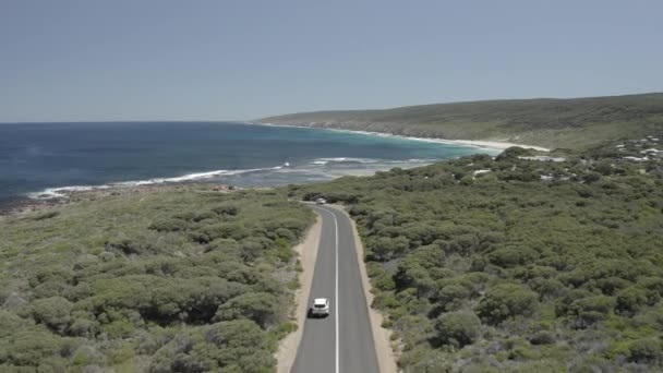 Beautiful Shot Car Driving Long Highway — Video Stock