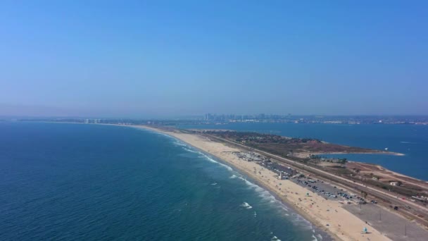 Aerial View Silver Strand State Beach California Usa — Stockvideo