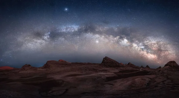 Mysterious View Beautiful Milky Way Rocks — 스톡 사진
