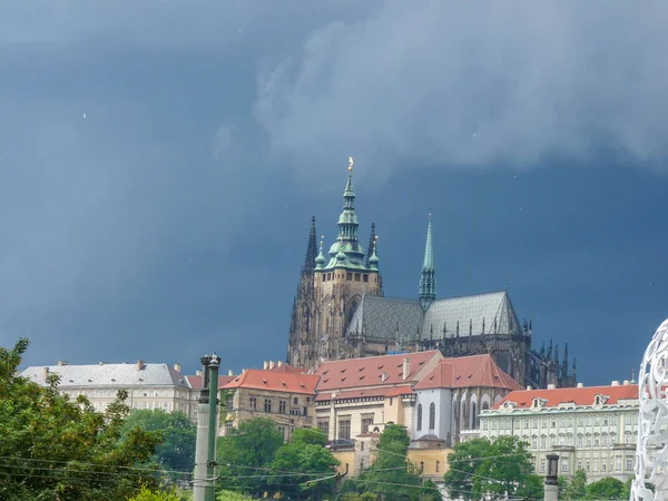 Scenic View Beautiful Architecture Prague Czech Republic Cloudy Sky Background — Stock Photo, Image