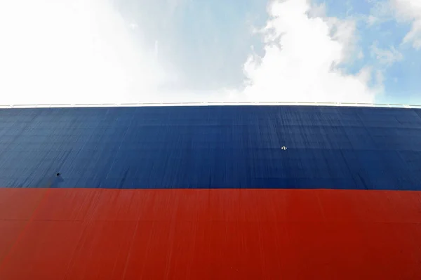 Top View Blue Red Roof — Stock Photo, Image