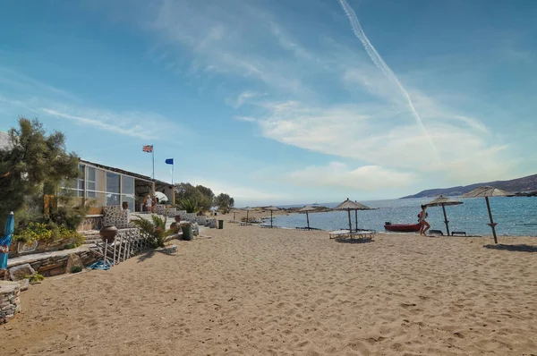 Griechenland Insel Ios September 2010 Der Berühmte Strand Von Manganari — Stockfoto