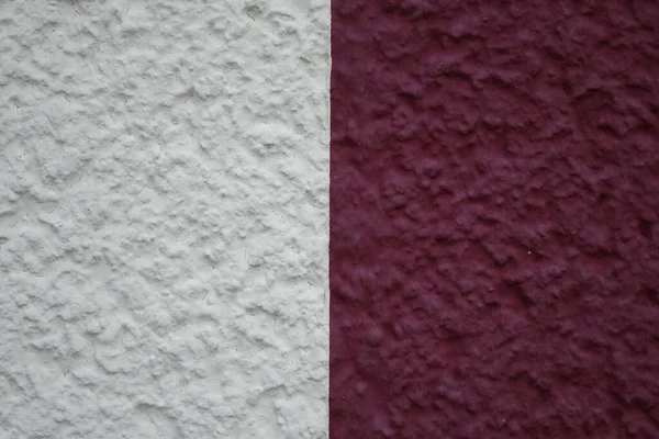 White Left Red Right Painted Plaster House Wall Use Texture — Stock Photo, Image