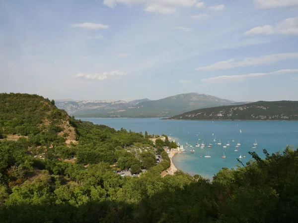 Schöne Aussicht Auf Den See Von Sainte Croix Verdon — Stockfoto