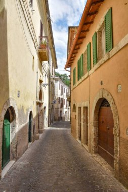 A narrow street in Arpino, a small village in the province of Frosinone, Italy.