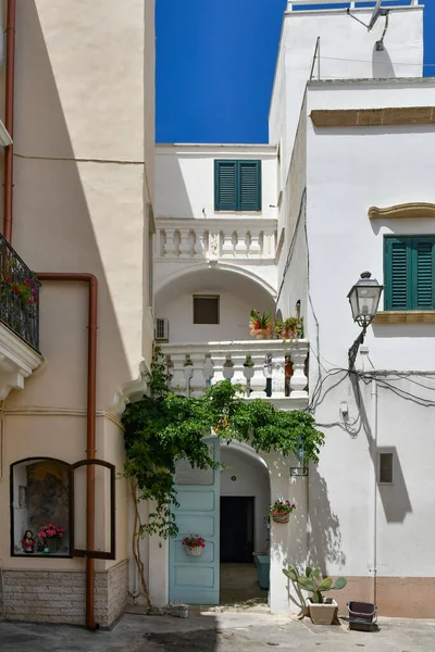 Porta Uma Casa Gallipoli Uma Antiga Aldeia Província Lecce Itália — Fotografia de Stock