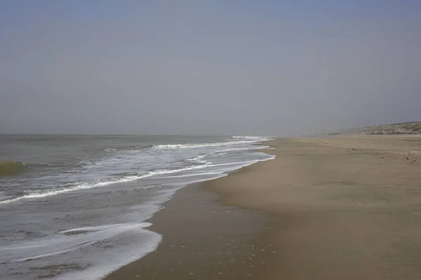 Strand Aan Nederlandse Noordzeekust Een Zonnige Lentedag Horizontaal Noordwijk Zuid — Stockfoto