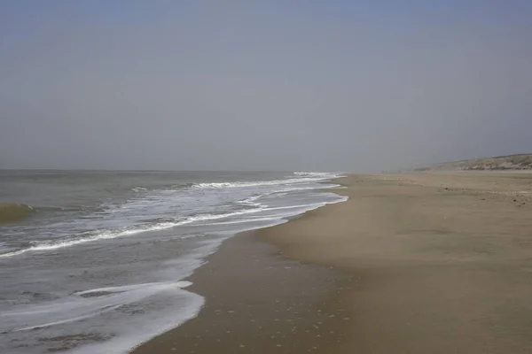 Hollanda Kuzey Denizi Sahilinde Güneşli Bir Bahar Günü Yatay Noordwijk — Stok fotoğraf