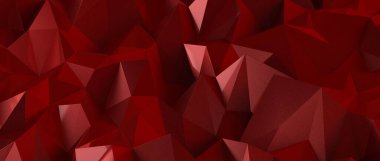 Koyu kırmızı ışık çokgen geometrik arkaplan, vektör çizimi, iş tasarım şablonları