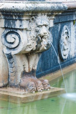 İspanya Valladolid 'deki bir parktaki heykellerin detayları