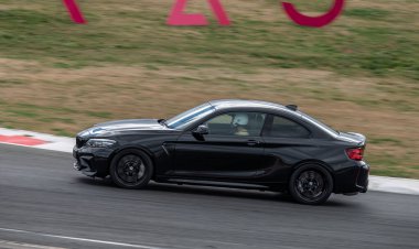 BMW 2 Series F30 drifting on the circuit