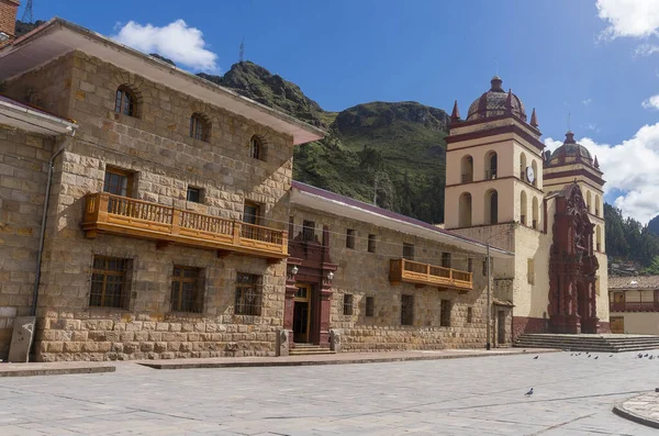 Beautiful Shot Spanish Colonial Church Main Square City Huancavelica Peru — Foto Stock