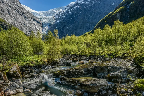 Ein Schöner Blick Auf Einen Berg Olden Norwegen — Stockfoto