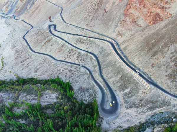 Aerial Shot Road Landscape Day — Stock Photo, Image