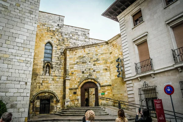 Uma Bela Foto Antiga Pedra Edifícios Arquitetura Cidade Santander Espanha — Fotografia de Stock
