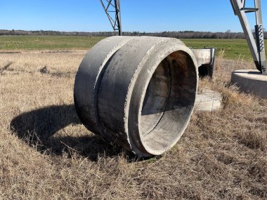 Augusta, Ga USA - 04 22: Beton yuvarlak silindir