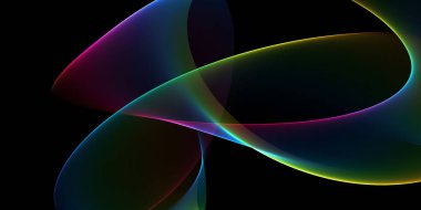 Güzel Karanlık Soyut Gökkuşağı Işık Dalgası fütüristik arkaplanı