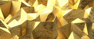 Soyut mavi kristal prizma arkaplanının 3 boyutlu görüntüsü