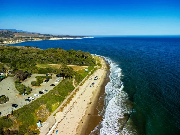 Aerial View Sunny Capitan Beach Santa Barbara California — Stock Photo, Image