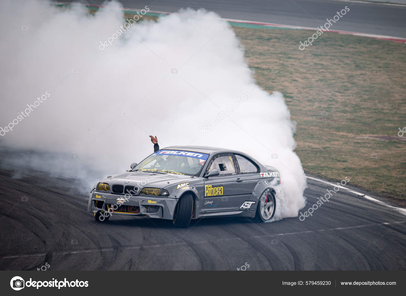 E46 Дрейфует Гоночной Трассе – Стоковое Редакционное Фото.