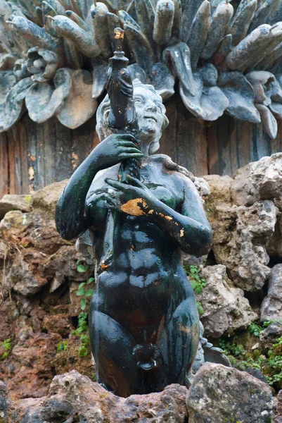 The details of sculptures in a park in Valladolid, Spain