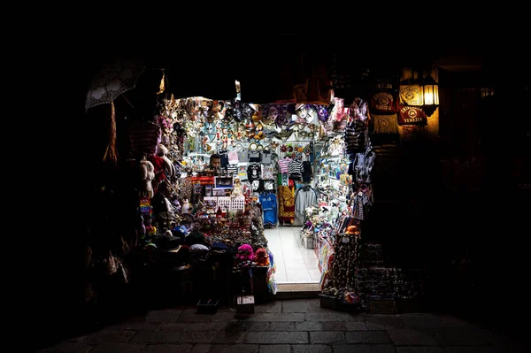 View Shop Different Products Street Venice Night — Stockfoto