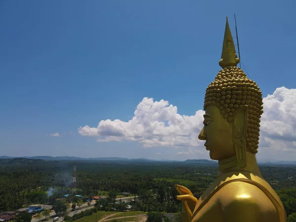 Tayland Daki Wat Khao Chedi Tapınağı Yakınlarındaki Tarihi Buda Heykelinin — Stok fotoğraf