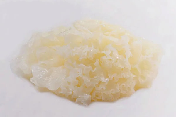 Tremella Fuciformis Uma Espécie Fungo Comestível Cultivado Comercialmente Ásia Oriental — Fotografia de Stock