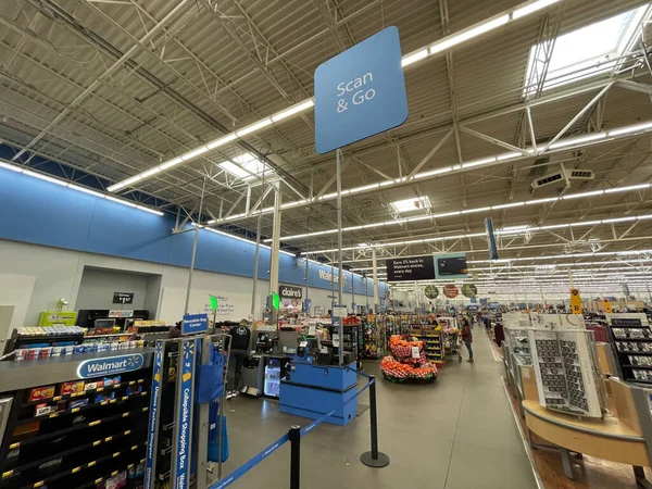 Grovetown Usa Walmart Thanksgiving Shoppers Front Scan Area — Photo