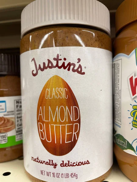 Grovetown Usa Retail Store Peanut Butter Justins Almond Butter —  Fotos de Stock