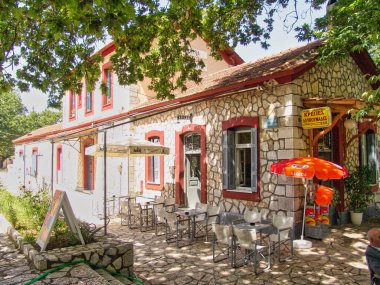 Kalavryta, Greece - December 28 2010: The Old Traditional railway Station at Kalavryta,Greece