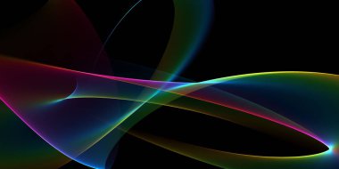 Güzel Karanlık Soyut Gökkuşağı Işık Dalgası fütüristik arkaplanı